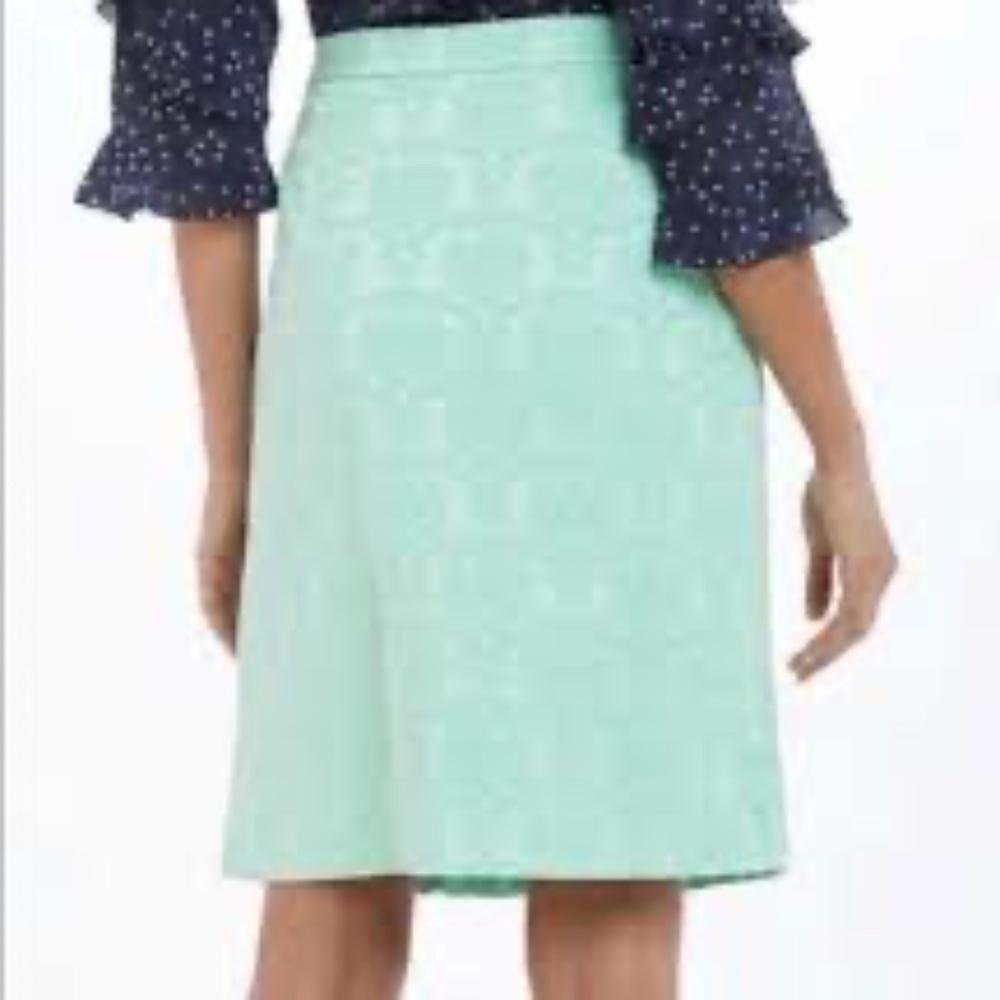 Anthropologie Moulinette Soeurs Mint Green Texture Pencil Skirt Size 12